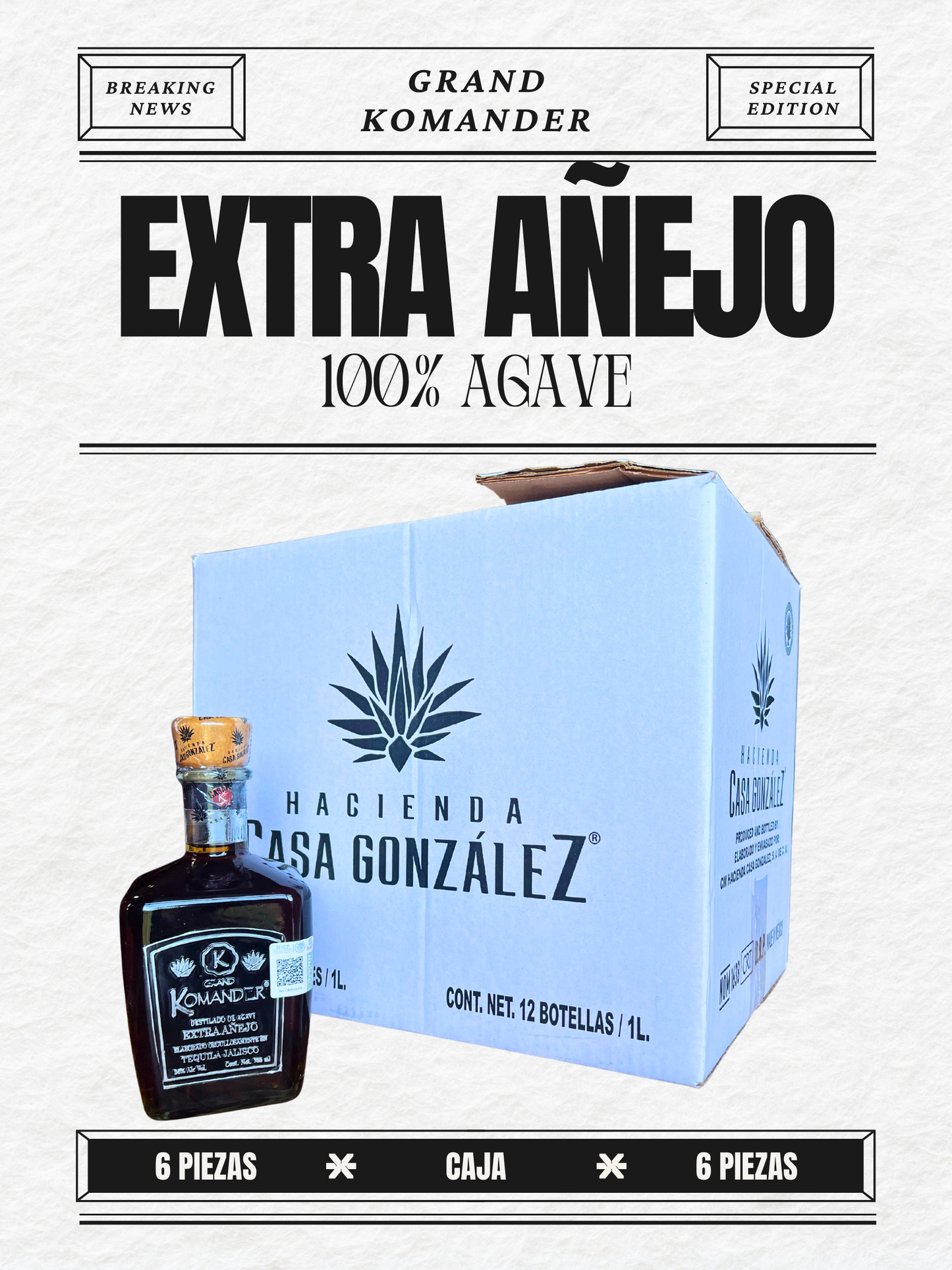 CAJA EXTRA AÑEJO “GRAND KOMANDER”